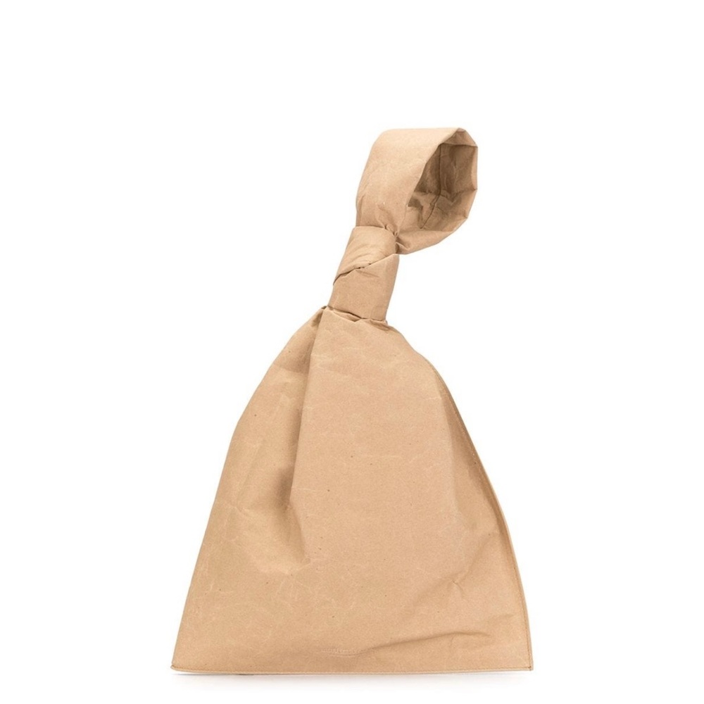 Bottega Veneta paper effect clutch